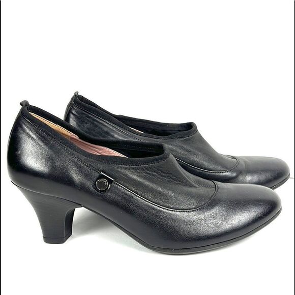 BEAUTIFIIL Israel Black Leather Pump - Picture 1 of 12